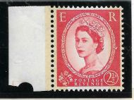 Sg 606a S60a 2½d Wilding Phos graphite Narrow Band Left single UNMOUNTED MINT