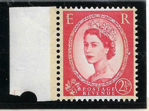 Sg 606a S60a 2½d Wilding Phos graphite Narrow Band Left single UNMOUNTED MINT