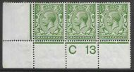 N14(6) ½d Bright Green Control C 13 perf UNMOUNTED MINT - MNH