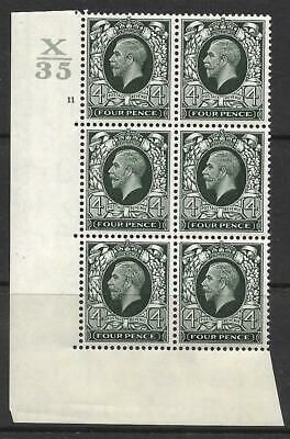 1934 4d Photogravure Control X35 11 No Dot perf type 5 UNMOUNTED MINT