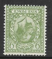 Sg 427wi 9d Olive Block Cypher Wmk Inverted single UNMOUNTED MINT MNH