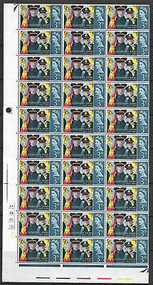 Sg 665b 1965 Salvation Army 3d (Ord) Flaw - Retouch to V  MCF UNMOUNTED MINT