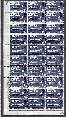 1967 EFTA 1 6 Phos Cylinder Block With Listed Flaws - Broken Ribbon  Frame MNH