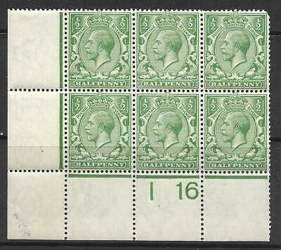 N14(3) ½d Pale Green Control I16 perf block of 6 UNMOUNTED MINT