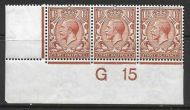N18(1) 1½d Red Brown Royal Cypher control G15 imperf UNMOUNTED MINT