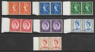Sg 599 - 609 Wilding Phos graphite Narrow Band Left marginal set UNMOUNTED MINT