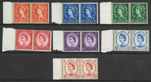 Sg 599 - 609 Wilding Phos graphite Narrow Band Left marginal set UNMOUNTED MINT