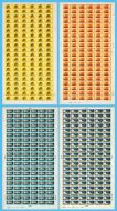1966 BT Full Set of sheets No dot with listed var and flaws UNMOUNTED MINT