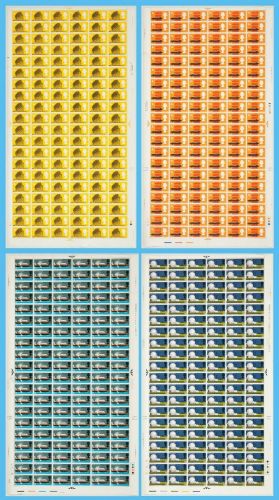 1966 BT Full Set of sheets No dot with listed var and flaws UNMOUNTED MINT