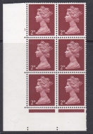 Pre-decimal Machin 2d PVA 2B Head A Perf A Cylinder 1 No Dot