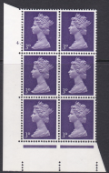 Pre-decimal Machin 3d PVA 2B Head A Perf A Cylinder 4 Dot  - MNH