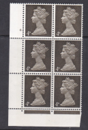 Pre-decimal Machin 4d PVA 2B Head A Perf F L Cylinder 4 Dot
