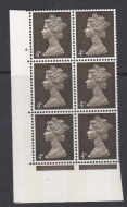 Pre-decimal Machin 4d PVA 2B Head A Perf A Cylinder 4 Dot