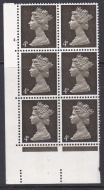 Pre-decimal Machin 4d PVA CB Head A Perf A Cylinder 4 Dot