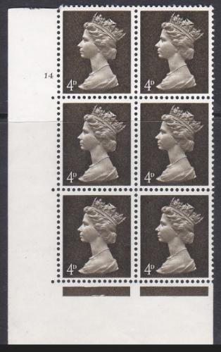 Pre-decimal Machin 4d PVA CB Head B Perf A Cylinder 15 No Dot