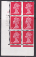 Pre-decimal Machin 4d Vermilion PVA CB Head A Perf B Cylinder 10 No dot - MNH