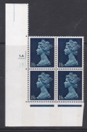 PVA AOP Block Of 4 1 6 Pre-decimal Machin head A perf A Cyl 5A2B No dot