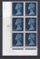 1 6 Pre-decimal Machin 2B head A perf A Cyl 5A2B No dot
