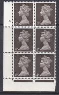 Pre-decimal Machin Deep sepia 4d Gum Arabic 2B Head A Perf F(L) Cyl 8 Dot