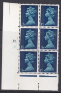 1 6 Gum Arabic Pre-decimal Machin 2B head A perf A Cyl 3A2B No dot