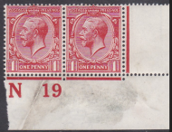 N16(4) 1d Deep Scarlet Royal Cypher N 19 UNMOUNTED MINT MNH