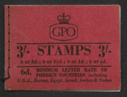 M13g 3 - Wilding GPO booklet - Graphite panes UNMOUNTED MINT MNH