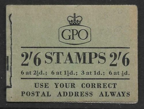 F18 2 6 GPO booklet - June 1954 good perfs UNMOUNTED MINT