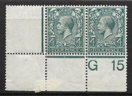 N23(1) 4d Grey Green Royal Cypher control G15 perf pair UNMOUNTED MINT