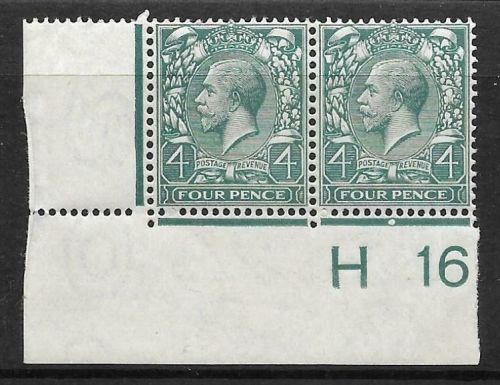 N23(2) 4d Pale Grey Green Royal Cypher control H16 imperf UNMOUNTED MINT