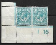 N31(4) 10d Greenish Blue Royal Cypher control I16 perf pair UNMOUNTED MINT MNH