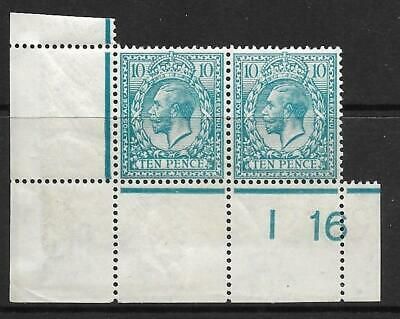 N31(4) 10d Greenish Blue Royal Cypher control I16 perf pair UNMOUNTED MINT MNH
