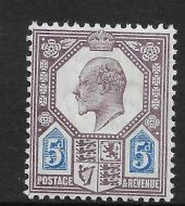 Sg 242 Spec M28(2) 5d Slate Purple  Ultramarine De La Rue UNMOUNTED MINT