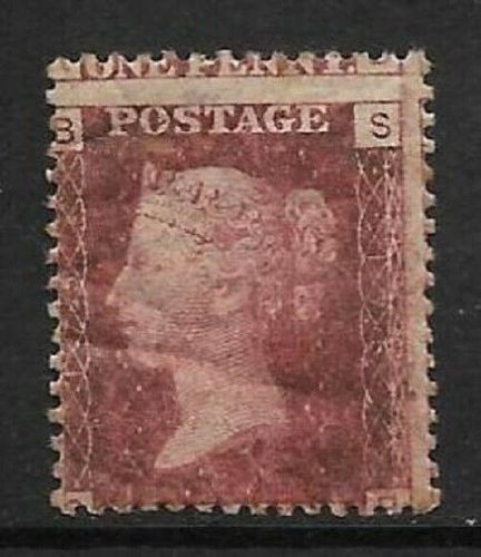 SG 43 1d Penny Red Lettered S-B plate 175 MOUNTED MINT