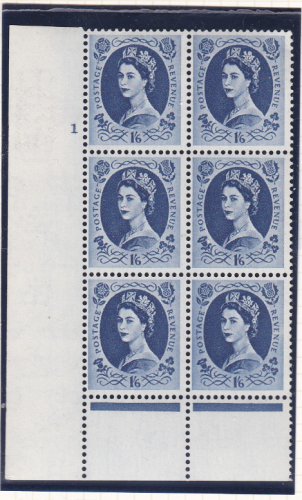 1 6 Wilding Multi Crown Cream Cyl 1 No Dot perf B(I P) UNMOUNTED MINT