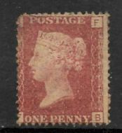SG 43 1d Penny Red Lettered F-B plate 125 MOUNTED MINT