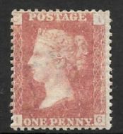 SG 43 1d Penny Red Lettered I-G plate 148 MOUNTED MINT