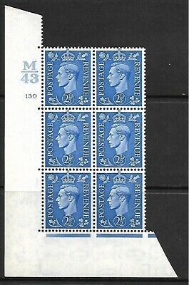 2½d Light Blue Cylinder Control M43 130 No Dot perf 5(E I) UNMOUNTED MINT MNH