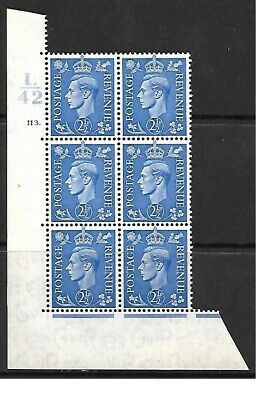 2½d Light Blue Cylinder Control L42 113 Dot perf 5(E I) UNMOUNTED MINT MNH