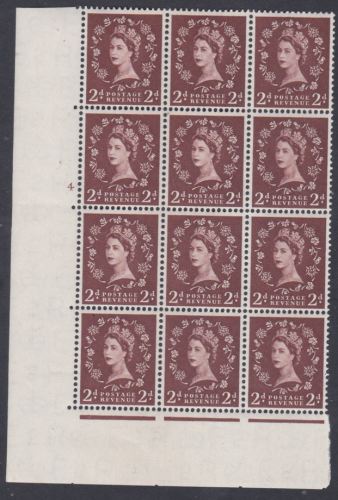 2d Wilding Edward Crown cyl 4 No Dot perf type A(E I) UNMOUNTED MINT
