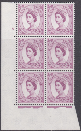 6d Wilding Multi Crown on Cream Cyl 8 No Dot perf A(E I) UNMOUNTED MINT