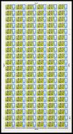 SG689 1966 4d Landscapes (PHOS) Cylinder 2A1B1C dot Full Sheet UNMOUNTED MINT