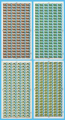 1966 Landscapes (Phos) - 4d has NB left Full set in Full Sheets UNMOUNTED MINT