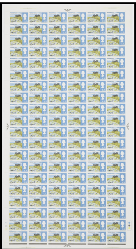 SG691 1966 1 3 Landscapes (ORD) Cylinder 2a2b1C No dot Full Sheet UNMOUNTEDMINT