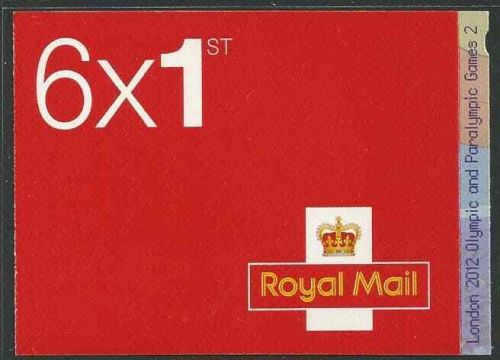 PM22 2010 Olympics Games no. 2 6 x 1st Self Adhesive Booklet - no Cylinder