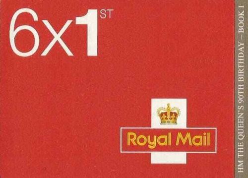 PM50 2016 Queens 90th Book 1 6 x 1st Self Adhesive Booklet No Cylinder