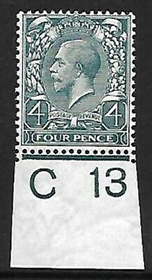 N23(4) 4d Slate Green Royal Cypher Control C13 Imperf UNMOUNTED MINT