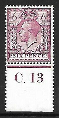 N26(3) 6d Reddish Purple Royal Cypher control C. 13 perf single UNMOUNTED MINT