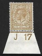 N32(6) 1 - Fawn Brown Royal Cypher control J17 Imperf UNMOUNTED MINT