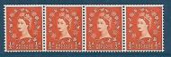 S2 Horizontal Wilding coil strip Edward Crown UNMOUNTED MINT