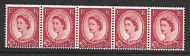 S52 2½d Wilding Edward Crown coil strip UNMOUNTED MINT